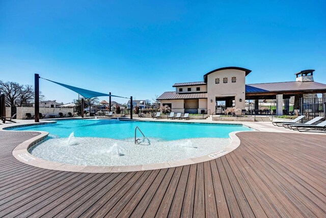 133 Free Stone Dr, Georgetown, TX 78628 - community pool with a patio area