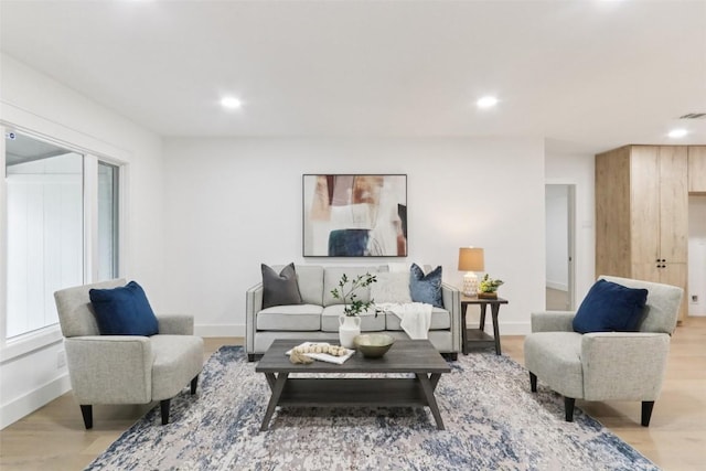2322 Westoak Dr, Austin, TX 78704 - living room with recessed lighting and light wood-style flooring