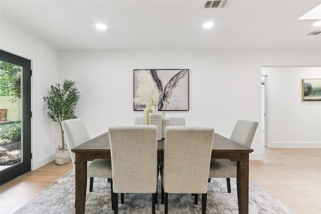 2322 Westoak Dr, Austin, TX 78704 - dining room with light wood-style flooring and recessed lighting