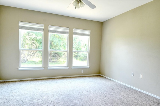 115 Dickens Cir, Georgetown, TX 78633 - carpeted spare room featuring a ceiling fan and baseboards