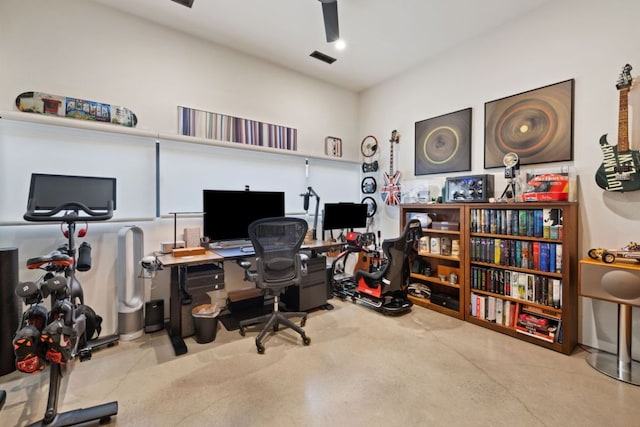 6506 Arroyo Seco, Austin, TX 78757 - office area with ceiling fan