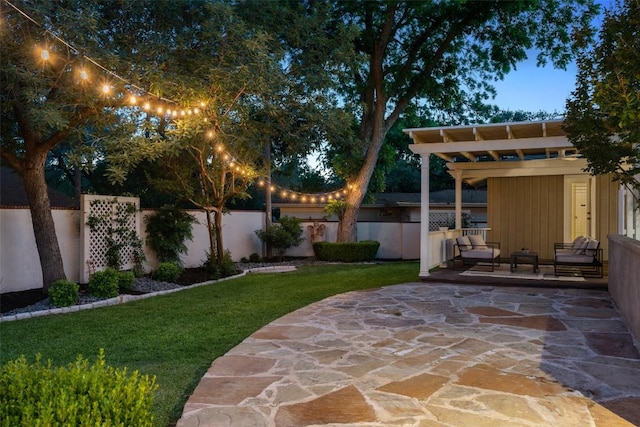 4607 Balcones Dr, Austin, TX 78731 - fenced backyard featuring a patio