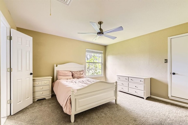 10672 Bramblecrest Dr, Austin, TX 78726 - carpeted bedroom with a ceiling fan and attic access