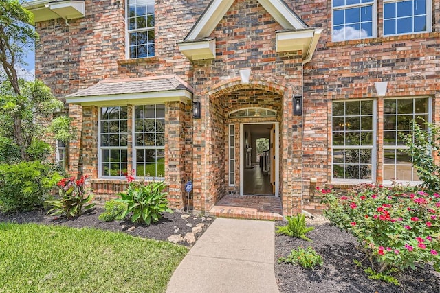 10672 Bramblecrest Dr, Austin, TX 78726 - property entrance featuring brick siding