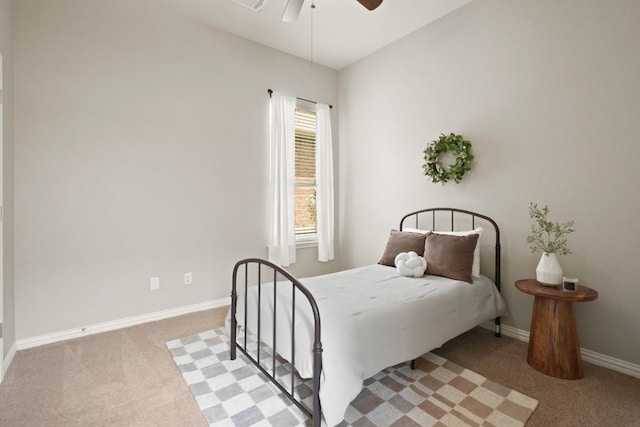 495 Catalina Ln, Austin, TX 78737 - bedroom with light carpet, baseboards, and ceiling fan