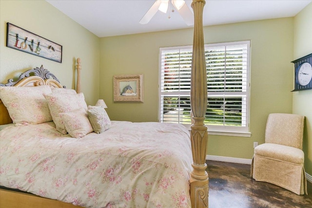 12505 Stapp Ct, Austin, TX 78732 - bedroom with multiple windows, baseboards, and ceiling fan