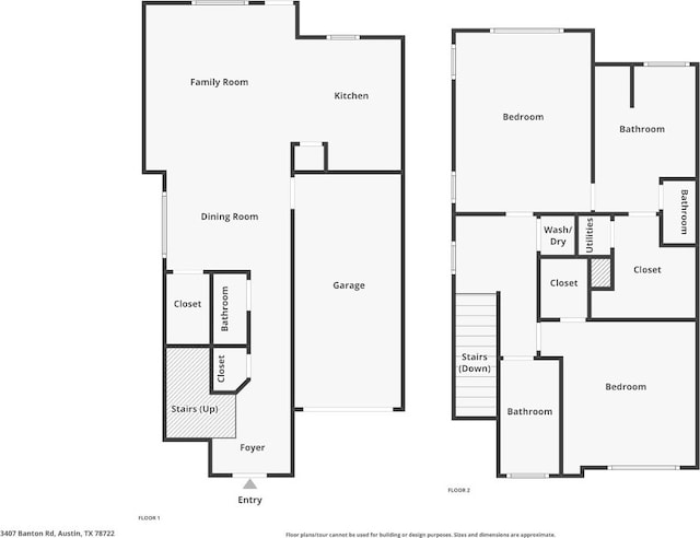 3407 Banton Rd Unit A, Austin, TX 78722 - property floor plan