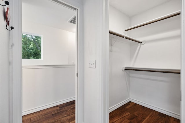 3407 Banton Rd Unit A, Austin, TX 78722 - spacious closet with dark wood-style floors