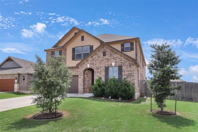 351 Jarbridge Dr, Kyle, TX 78640 - view of front of property with brick siding, concrete driveway, and an attached garage