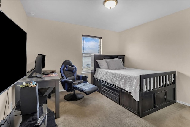 351 Jarbridge Dr, Kyle, TX 78640 - carpeted bedroom with an office area and baseboards