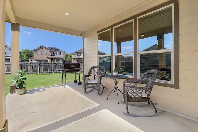 351 Jarbridge Dr, Kyle, TX 78640 - view of patio / terrace with a residential view and grilling area