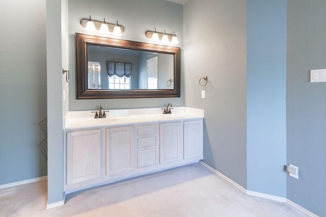 8006 Monona Ave, Austin, TX 78717 - bathroom with double vanity and baseboards