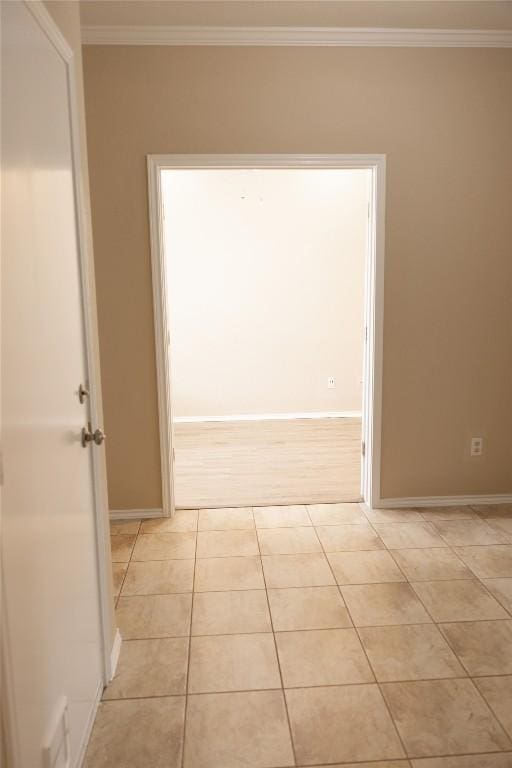 12 Verde Ranch Loop, Leander, TX 78641 - hall with ornamental molding and light tile patterned flooring