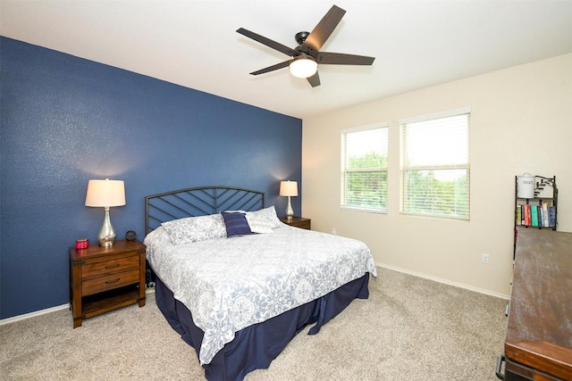 10401 Bramble Berry Dr, Austin, TX 78748 - bedroom featuring light carpet and a ceiling fan
