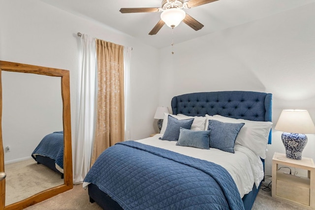121 Rubrum Rd, Kyle, TX 78640 - carpeted bedroom featuring ceiling fan