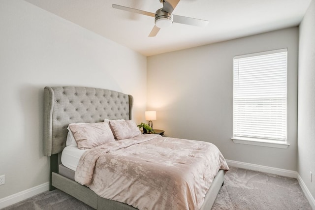 206 Bridge Water Loop, Dripping Springs, TX 78620 - bedroom featuring carpet, baseboards, and ceiling fan