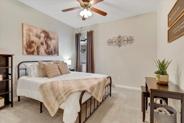 167 Limestone Trl Unit 76, Austin, TX 78737 - bedroom with light colored carpet, baseboards, and a ceiling fan