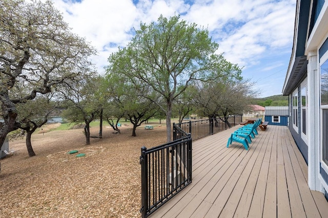 231 Wolf Run, Burnet, TX 78611 - view of wooden terrace