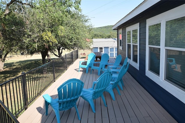 231 Wolf Run, Burnet, TX 78611 - view of wooden terrace