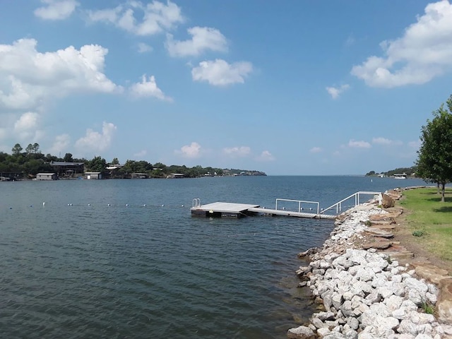 231 Wolf Run, Burnet, TX 78611 - water view with a floating dock