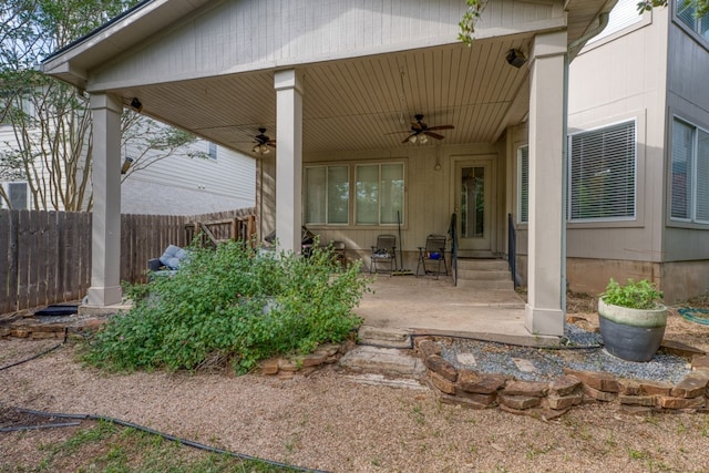 6429 Clay Allison Pass, Austin, TX 78749 - view of patio featuring a ceiling fan