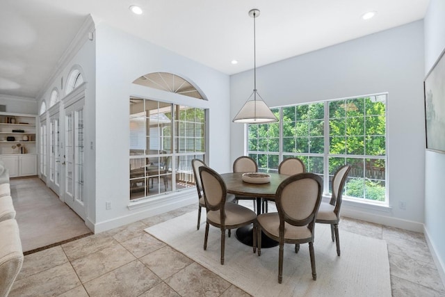 6008 Woodview Ave, Austin, TX 78757 - dining space featuring recessed lighting and french doors