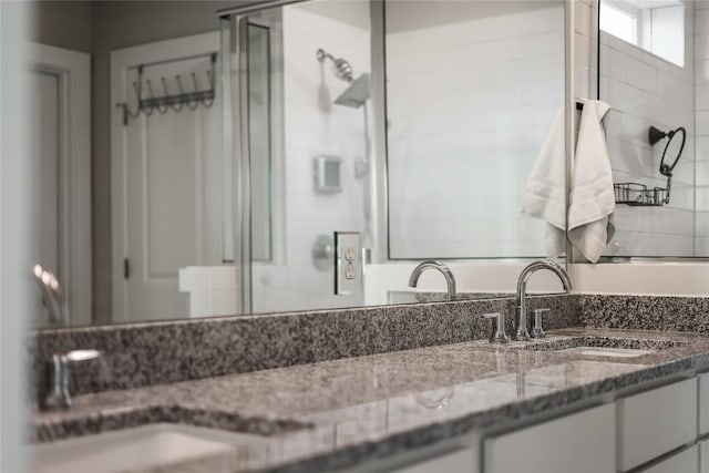 3204 Mount Vernon Ave, Lago Vista, TX 78645 - bathroom featuring a stall shower and vanity