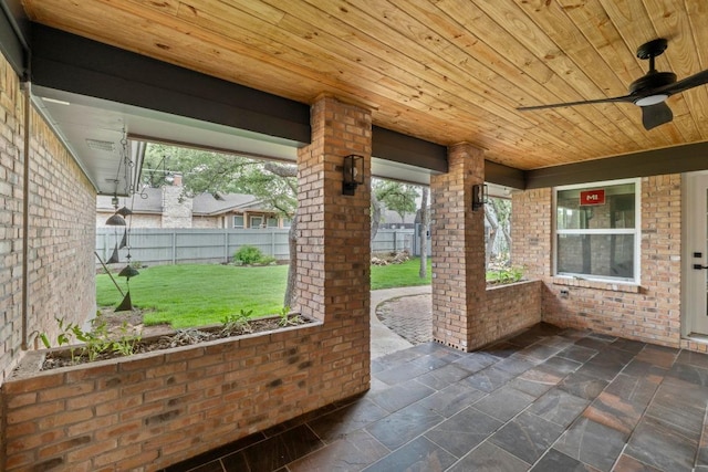 801 Lime Rock Dr, Round Rock, TX 78681 - fenced backyard featuring a patio and ceiling fan