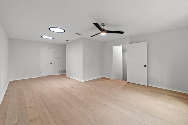 801 Lime Rock Dr, Round Rock, TX 78681 - empty room with light wood finished floors and ceiling fan