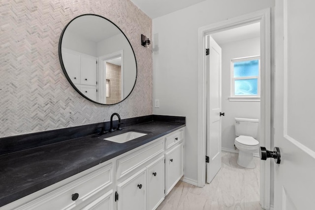801 Lime Rock Dr, Round Rock, TX 78681 - bathroom with vanity and marble finish floors
