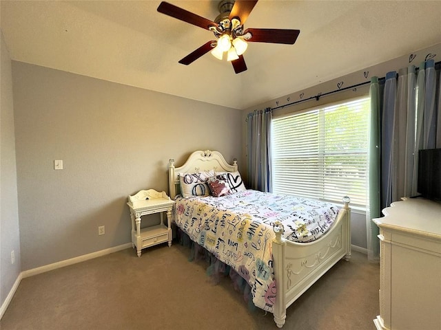 404 Autumn Trl, Georgetown, TX 78626 - bedroom with baseboards, carpet, and a ceiling fan