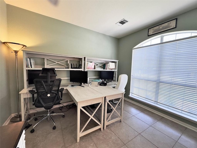 404 Autumn Trl, Georgetown, TX 78626 - home office featuring tile patterned floors and baseboards