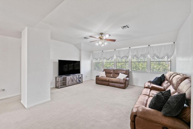 404 Autumn Trl, Georgetown, TX 78626 - carpeted living room with baseboards and ceiling fan