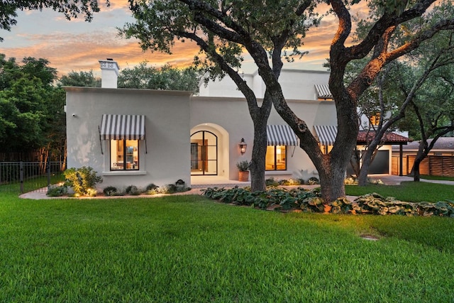 4622 Lake View Dr, Austin, TX 78731 - view of front of property with a chimney and stucco siding