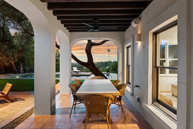 4622 Lake View Dr, Austin, TX 78731 - view of patio / terrace featuring ceiling fan and outdoor dining space