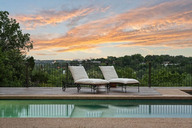 4622 Lake View Dr, Austin, TX 78731 - view of pool at dusk