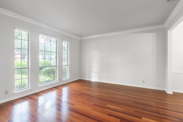 10701 Redmond Rd, Austin, TX 78739 - empty room with plenty of natural light, wood finished floors, and crown molding