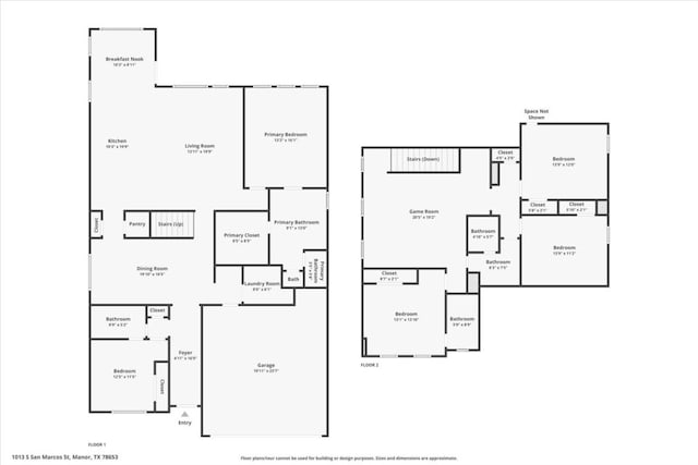 1013 S San Marcos St, Manor, TX 78653 - view of property floor plan