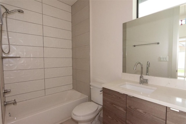 420 Starlight Village Loop Unit 17, Leander, TX 78641 - bathroom featuring toilet, vanity, tub / shower combination, and plenty of natural light
