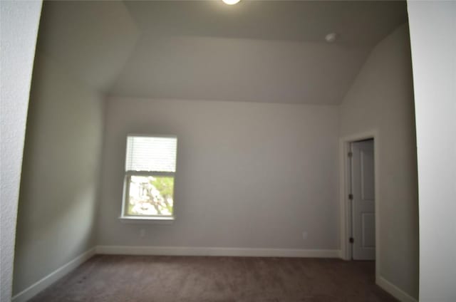 121 Bright Valley Way, Austin, TX 78737 - additional living space featuring vaulted ceiling, carpet floors, and baseboards