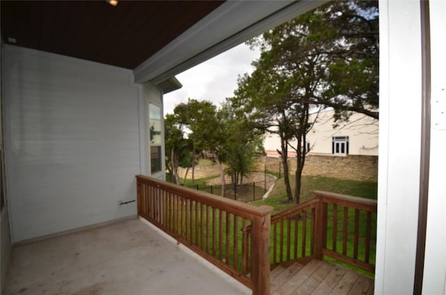 121 Bright Valley Way, Austin, TX 78737 - view of wooden balcony featuring a deck