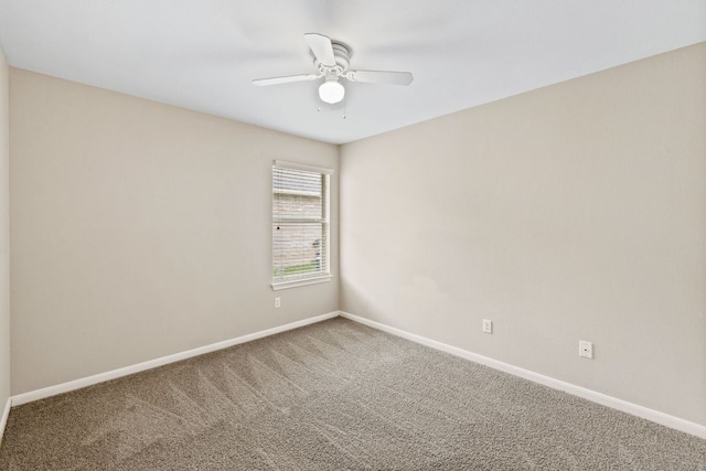 117 Kerley Dr, Hutto, TX 78634 - carpeted spare room featuring baseboards and ceiling fan
