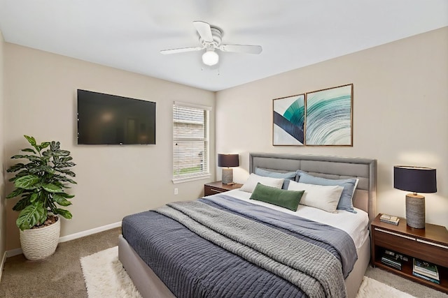 117 Kerley Dr, Hutto, TX 78634 - carpeted bedroom featuring baseboards and ceiling fan