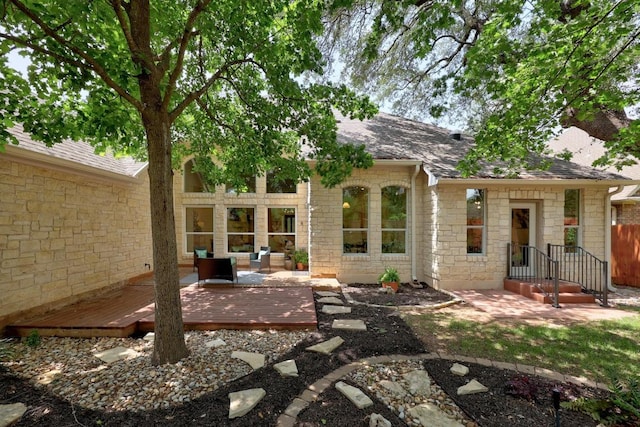 15901 Double Eagle Dr, Austin, TX 78717 - view of patio featuring a wooden deck and an outdoor hangout area