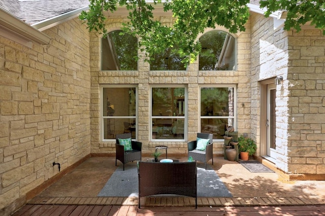 15901 Double Eagle Dr, Austin, TX 78717 - view of patio with a deck and an outdoor living space