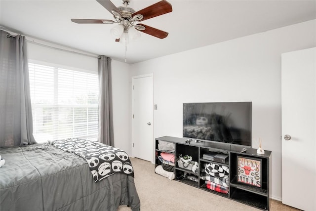148 Buttercup Way, Kyle, TX 78640 - carpeted bedroom featuring ceiling fan