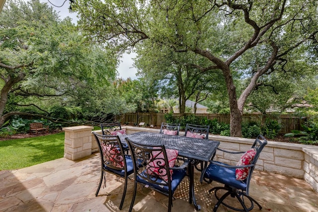 2619 Henley Dr, Round Rock, TX 78681 - view of patio featuring outdoor dining space