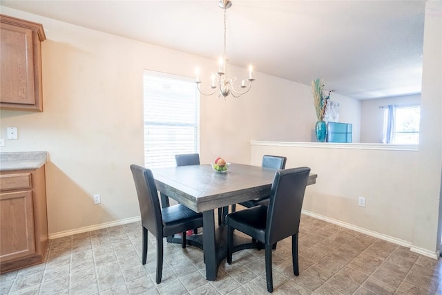 1524 Big Thicket Dr, Cedar Park, TX 78613 - dining space with a chandelier and baseboards