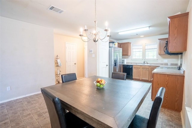 1524 Big Thicket Dr, Cedar Park, TX 78613 - dining space with a chandelier and baseboards