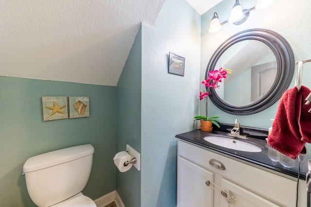 5013 Cleves St, Round Rock, TX 78681 - half bath featuring vanity and vaulted ceiling
